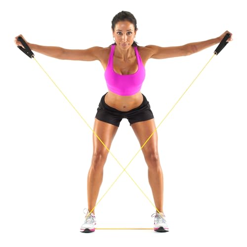Black Mountain Products Resistance Band Set Six Bands Included - Door Anchor Workout Guide Carrying Bag Tone Build Muscle