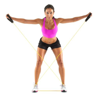 Black Mountain Products Resistance Band Set Six Bands Included - Door Anchor Workout Guide Carrying Bag Tone Build Muscle