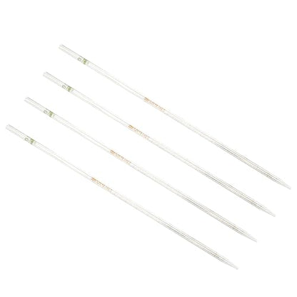 PATIKIL Graduated Dropper Pipettes 4 Pcs 0.5ml Reusable Borosilicate Glass Pipette for Transfer Liquid for Laboratory, Chemistry, Clear - size: 0.5ml
