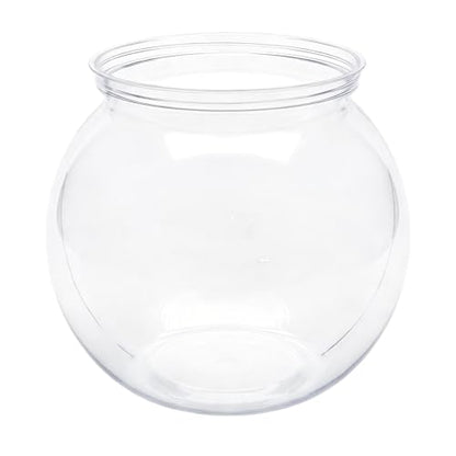 25.36 oz Mini Plastic Fish Bowl Unbreakable Shatterproof Decorative Goldfish Tank Round Vase for Desktop Home Decor Party Centerpieces