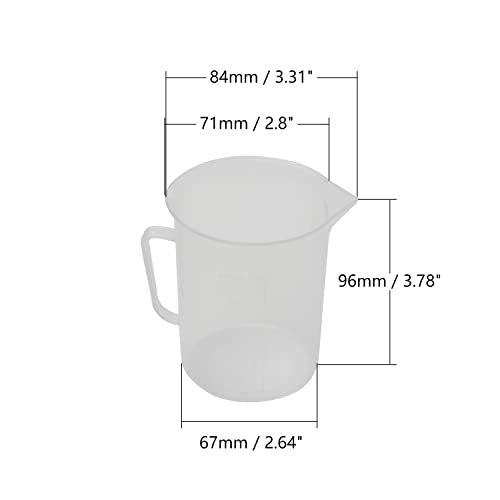 Othmro Plastic Laboratory Water Liquid Container Measuring Beaker with Handle 250ml Good for Kitchen Bake 1pcs - color: 250ml 1Pcs(H)