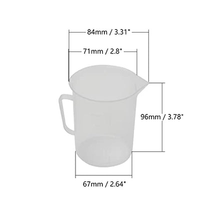 Othmro Plastic Laboratory Water Liquid Container Measuring Beaker with Handle 250ml Good for Kitchen Bake 1pcs - color: 250ml 1Pcs(H)
