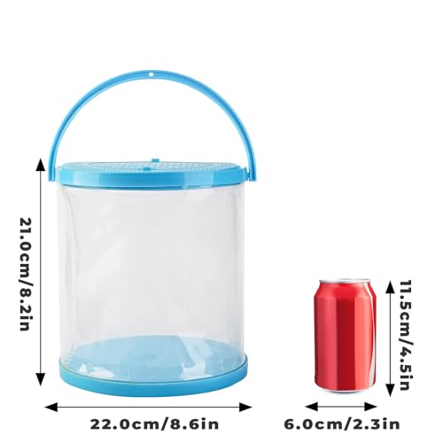 Foldable Travel Aquarium – Portable Fish Tank with Carry Handle for Temporary Transport of Goldfish, Tadpoles & Small Aquatic Life | Ideal for Beach, Lake, or Classroom Use