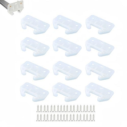 12Pcs Plastic Drawer Guides Center Mount Drawer Rail Brackets White Drawers Track Guides Drawers Replacement Furniture Parts for Dresser Furniture Cabinet Closet Drawer Gytovvvz