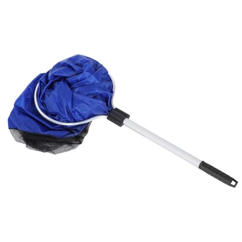 SUNGOOYUE Aquarium Fish Net Aluminium Alloy Fish Transfer Net 30CM Mesh Basket with 20 Inch Long Handle Soft Fine Mesh for Koi Goldfish Transfer Breeding Spawning Pond Tank Use - size: Diameter 30CM, handle 50CM