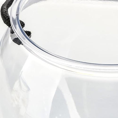 Portable Fish Bowl Handheld Aquarium Container with Handle 7.09x7.09x11.81 Inch Clear Plastic Tank for Outdoor Beach Activities