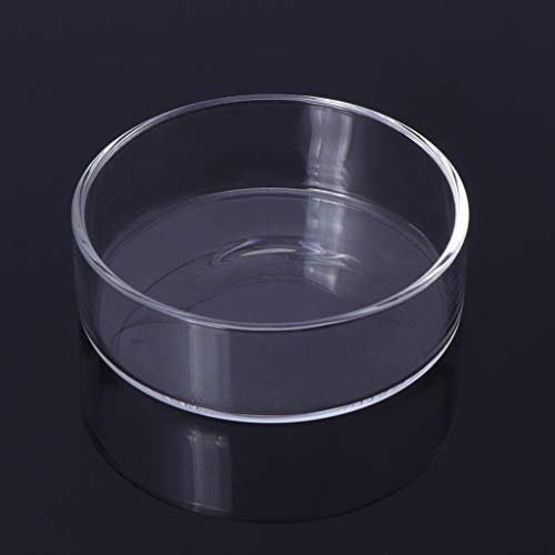 Aquarium Shrimp Feeding Dish High Glass Bottom Feeder Food Bowl 3.9 3.5 3.2 2.6 2.4 Inches Round Tray - size: Large
