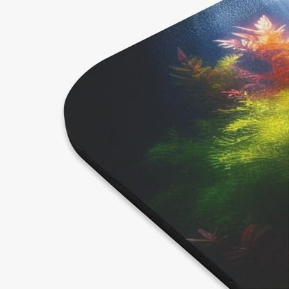 Bright Aquarium Gravel Glowing Under Light Mouse Pad 9x8 Inch with Rubber Base