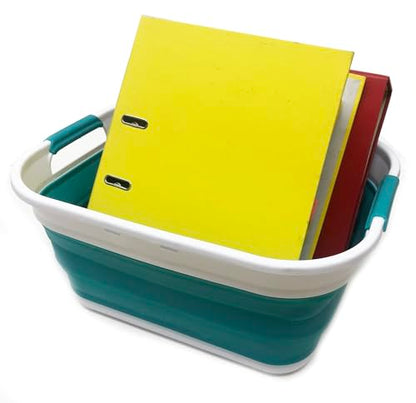 SAMMART 17.5L (4.6 Gallon) Collapsible/Foldable/Pop Up/Portable Washing Tub, Water Capacity 13.5L/3.5 Gallon (1, Bright Blue) - color: Bright Blue