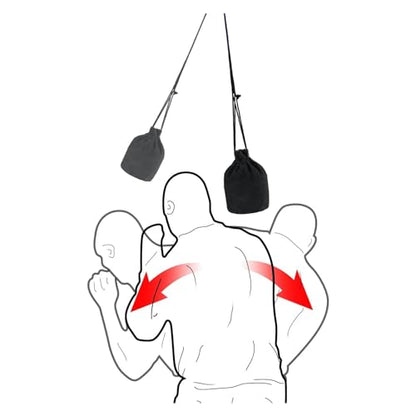 INNOLIFE Boxing Slip Bag, Dodge Hide Speed Bag, MMA Pendulum Training, Black