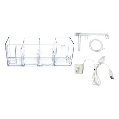 Fish Tank Filter Box Water Purifier Aquarium Accessories Waterfall Increase Easy to Install Aquarium Hang on Filter, B