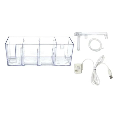 Fish Tank Filter Box Water Purifier Aquarium Accessories Waterfall Increase Easy to Install Aquarium Hang on Filter, B