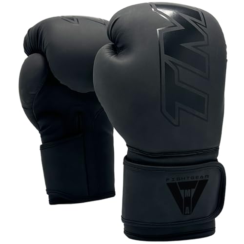 TMA Boxing Gloves for Women - Punching Bag Gloves, Training Boxing Equipment - Kickboxing & Muay Thai Gloves, Punching Gloves, Adult Boxing Gloves - color: Black, size: 14 OZ