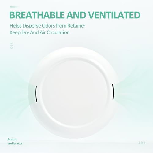 Orthodontic Retainer Case Aligner Mouth Guard Storage Box,White Green - color: White Green