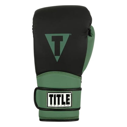 TITLE Boxing Conquest Training Boxing Gloves - color: Black/Green, size: 18 oz