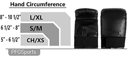 Bag Mitts Gloves Boxing MMA Muay Thai Training All Black