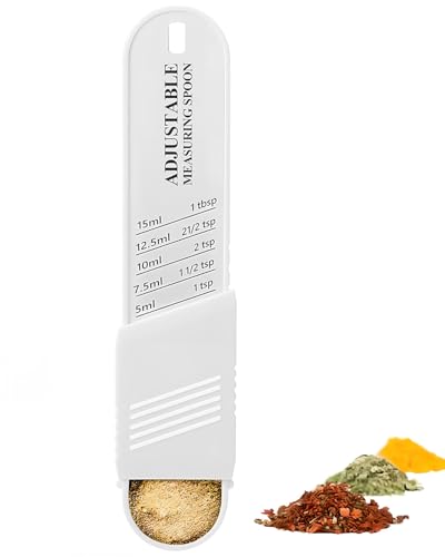 Adjustable Measuring Spoon for Dry and Liquid（White）
