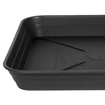 Square Plant Saucer Tray 8 inch 2 Pack, Heavy Duty Plastic Square Plant Saucers for Indoors Outdoor, Flower Planter Drip Trays for Pots, Seed Starting Tray