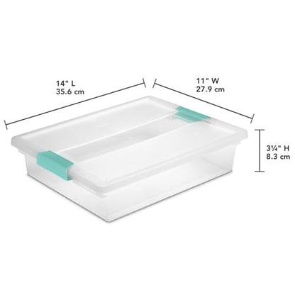 Sterilite 18-Pack Clip Box, Clear Storage for Crafts, Supplies and Office Items, Large - size: Large, style: 18 Pack