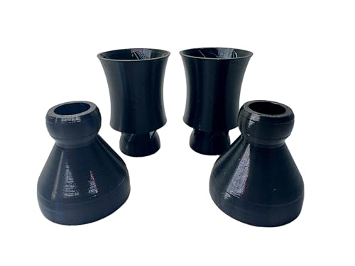 Random Flow Generator Nozzles Compatible with Fluval FX2, FX4, FX6, TPU Upgrade Accessory, Black, Set of 2 with Adapters