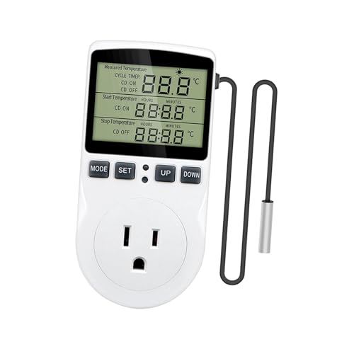 Temperature Controller Digital Thermostat Timer Display Control PC Suitable for Aquarium Reptile Farm