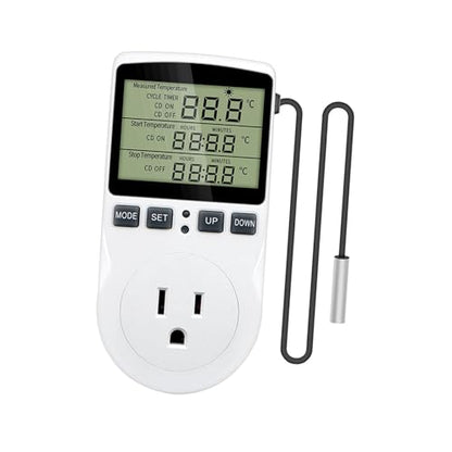 Temperature Controller Digital Thermostat Timer Display Control PC Suitable for Aquarium Reptile Farm