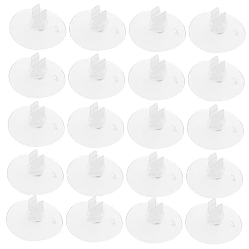BESPORTBLE 20pcs Fish Tank Suction Cup Clamp Holder Airline Tubing Clips Standard Aquarium Tubing Holder Soft Sucker for Aquarium Pipe