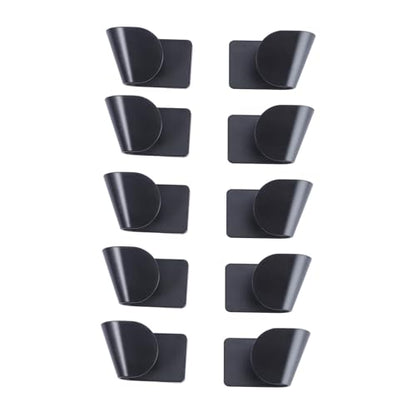 Healifty 5 Pair Abs Frosted Pot Lid Storage Rack Black Strong Adhesive Kitchen Lid Holder Multifunctional Pot Rest Shelf Organizing and Space Saving