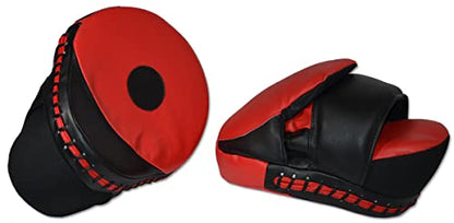 NO Logo Deluxe Curved Punch Mitts for Boxing MMA Krav MAGA Muay Thai Martial Arts