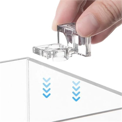 Aquarium Lid Clips 24 Pcs Fish Tank Bracket Clips – Acrylic Support Stand for Aquarium Lid Cover Supply(6mm) - color: 6mm