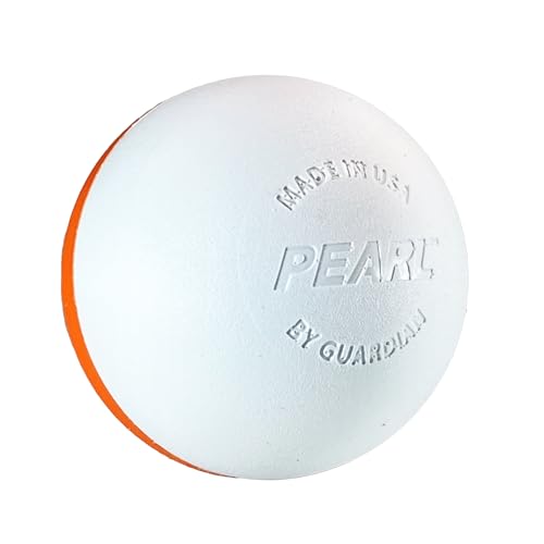 Pearl Guardian Sports Dual X Greaseless Lacrosse Balls - Dual Color Design for Better Tracking - SEI Certified to Meet NOCSAE & NCAA Standards - Made in USA - color: White + Orange, size: 20 Pack