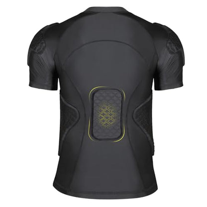 Mens Football Rib Protector with Pads Adult Protective Undershirt Heart Guard for Softball Rugby Lacrosse - size: Small
