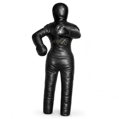 LEATHERAY MMA Jiu Jitsu Grappling Dummy Judo Punching Bag,Brazilian Jiu Jitsu Dummy,Wrestling Grappling BJJ Dummy Black -Unfilled