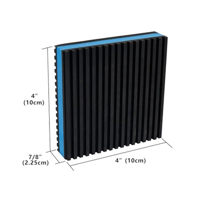 BJADE'S Rubber Anti-Vibration Isolator Pads,4" x 4" x 7/8" with EVA Center,Heavy Duty Vibration Isolation Pads for HVAC,Air Compressor,Air Conditioner,Washer and Dryer,Treadmill - size: 4 x 4 x 7/8in