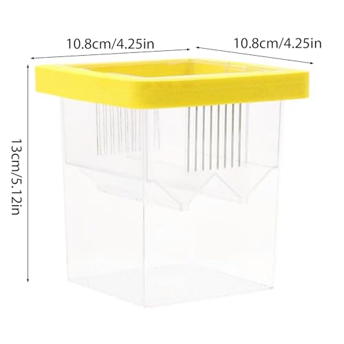 Fish Breeding Box for Hatchery and Isolation for Aquariums Breeding Box with Suction Cups Fish Eggs Nursery - color: Blue