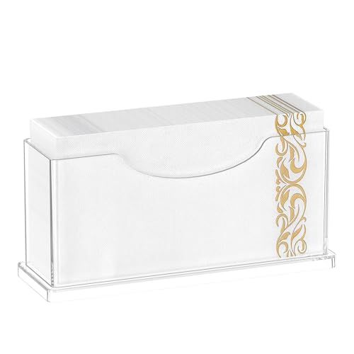Guest Towel Napkin Holder Bathroom - Clear Waterproof Vertical Disposable Paper Napkins Hand Towel Holder Tray for Kitchen Dining Table Home Hotel Office Decorative - size: Vertical - Guest Towel Holder
