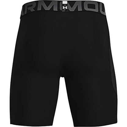 Under Armour Men's Armour Heatgear Compression Shorts - color: Black (001)/Pitch Gray, size: Medium Tall