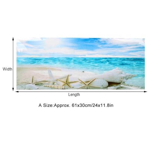 24in Fish Tank PVC Sticker Undersea Corals Aquarium Decorative Sticker Sea Star Paintings Fish Tank Background Decor