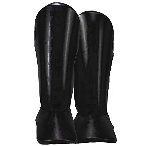 Revgear Pinnacle Shin Guard, Durable/Lightweight for Any Level Martial Arts - color: Black/Black, size: X-Large