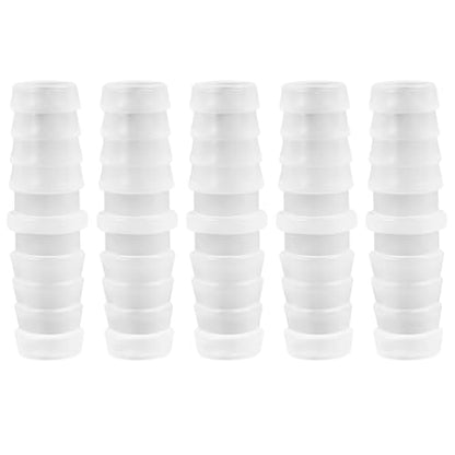 3/8" Barbed Hose Connector, 5-Pack Plastic Barb Fitting Adapter for Air, Water, Fuel Lines - Universal Tubing Mender for Aquarium, Water Pump, Irrigation Systems (3/8) - size: 3/8