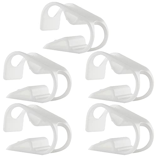 1/2" - 5/8" Plastic Tubing Clamps Adjustable Tube Clamp, Laboratory Pinch Valve Flow Control Hose Clamp - Pack of 5 White - color: White, size: 1/2" - 5/8"
