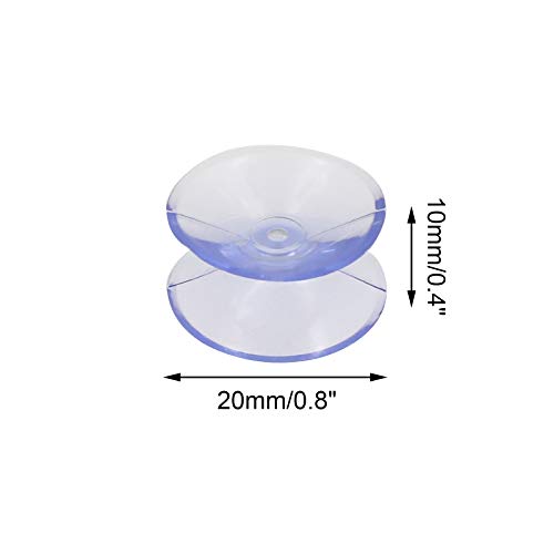 Jiozermi 20 PCS Double Sided Suction Cups Without Hooks Sucker Pads for Glass Plastic 20mm/0.8 Inch - size: 20mm, 20 Pcs