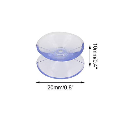 Jiozermi 20 PCS Double Sided Suction Cups Without Hooks Sucker Pads for Glass Plastic 20mm/0.8 Inch - size: 20mm, 20 Pcs