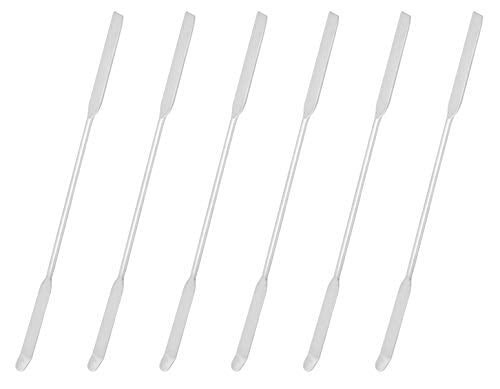 EISCO 6PK Chattaway Spatulas, 7.9" - Stainless Steel, Polished - Dual Ended, Flat & Bent End