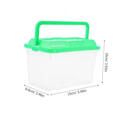 TOYANDONA Portable Handheld Aquarium Box for Betta Fish Turtles and Small Pets Clear Plastic Mini Fish Tank Habitat for Travel and Feeding Versatile Reptile Cage with Modern Design