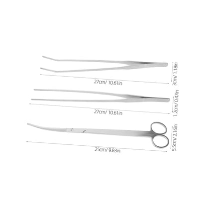 Toddmomy 1set Aquarium Plant Tools Set Scissors Tweezers and Spatula for Fish Tank Aquascaping
