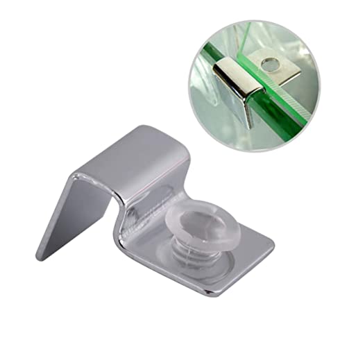 NOLITOY 2sets Aquarium Clips 6mm Fish Tank Glass Cover Holders Tank Lid Support Clips 4pcs*2
