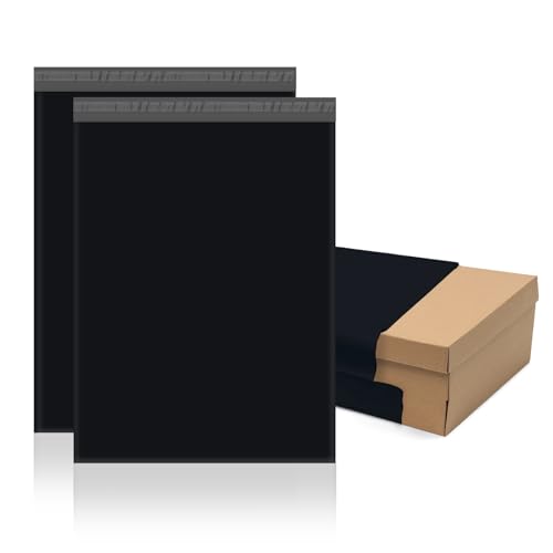 Fuxury Poly Mailers 25 Pcs 17.7 X 22", XL Shipping Bags for Clothing, Strong Adhesive Shipping Mailing Envelopes,Large Self-Sealing Polymailer for Small Business Black #10 - color: Black, size: 17.7x22" 25pcs