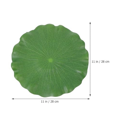 Mikikit 10pcs Emulation Lotus Leaves Set, 10cm to 28cm Artificial Floating Lotus Pads, Aquarium Fish Tank and Water Pool Decor, Fake Plant Ornament for Home and Pond Display