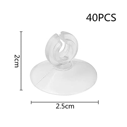 40Pcs Aquarium Suction Cups Clear Fish Tank Hose Clamps Suction Cup Clips Airline Tube Holders Fish Tank Holders Clips for Fish Tank Tubing